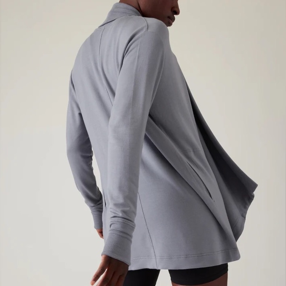 Athleta Pranayama Restore Wrap Cardigan - Coastline Blue